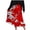 Z3-Red-skirts for women, variant on Qzwdhjm Satin Skirt for Women Elastic Waist Midi Skirts Flowy A-Line Silk Skirt Floral Loose Summer Skirts Travel Vacation Skirts