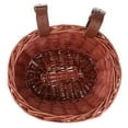 thumbnail image 6 of Yuangui Vintage Woven Rattan Front Handlebar Bike Basket for Kids (Brown), 6 of 10