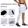 thumbnail image 6 of Xmarks Men's Single Leg Tight Sports Pants  1/2 One Leg Compression Tights Full Length for Basketball Comfy Single Leg Solid Color Long Pants Sports Base Layer Leggings, 6 of 7