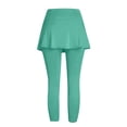 thumbnail image 6 of Likimi Women Athletic Tennis Skirt With Built In Shorts Solid Color Stretch High Waist Comfortable Trousers Green Size Xl, 6 of 6