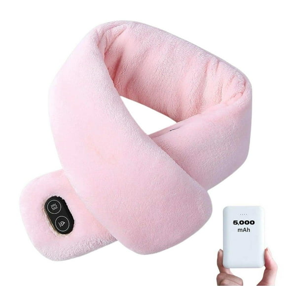 TUTT Heated Scarf with Neck Vibrating Massager | 5,000 mAh Power Bank | 3 Heat and Vibration Levels | Unisex Electric Neck and Shoulder Heating Pad | Ideal Winter Gift