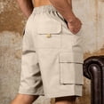 thumbnail image 6 of Tauxra Casual Cargo Shorts for Men with Multi Pockets Elastic Waist Summer Breathable Outdoor Button Zipper, 6 of 9