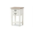 thumbnail image 3 of Baxton Studio Dauphine Provincial Style Weathered Oak and White Wash Distressed Finish Wood Nightstand, 3 of 8