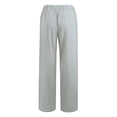 thumbnail image 4 of Cutuoiiu Womens Casual Solid Color Wide Leg Pants with Drawstring Waist and Pockets for Beach and Vacation Gift, 4 of 9