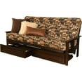 thumbnail image 2 of Wooden Futon Frame Set - Convertible Sofa Bed with Mattress - Espresso Finish, 2 of 6