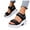 Black, variant on Womens Platform Wedge Sandals Arch Support Orthopedic Hiking Sandals Open Toe Cushion Walking Summer Sports Shoes White 8.5