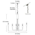 thumbnail image 2 of LNC Black Linear Chandelier, 25 Inch Modern Farmhouse Lighting for Dining/Kitchen/Bedroom, 2 of 12