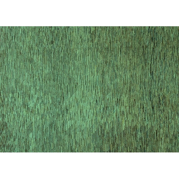 Ahgly Company Indoor Rectangle Abstract Turquoise Blue Modern Area Rugs, 6' x 9'