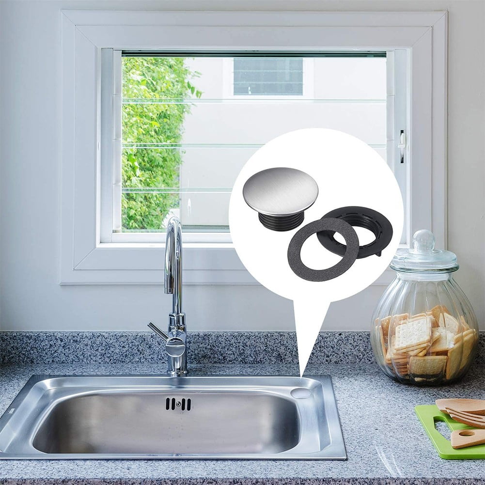 uxcell Kitchen Sink Hole Covers, Zinc Alloy Faucet Hole Cover for Kitchen Countertop  Counter Space, Silver, 2 Pieces - Yahoo Shopping