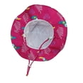 thumbnail image 4 of EGNMCR Toddler Hat Summer Children's Bird Print Sun Protection Hat Bucket Hat With Hat Rope Girl Server, 4 of 9