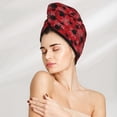 thumbnail image 2 of Yiaed A Web With A Spider 1 Print Hair Cap with Button,Coral Fleece Hair Towel Wrap for Women Wet Hair,Quick Dry Turban for Wet Hair Long Thick Hair, 2 of 5