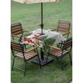 thumbnail image 3 of Outdoor Tablecloth with Umbrella Hole and Zipper, Grey Christmas Square Table Cloth 60x60 Inch Waterproof Tablecloth, Xmas Tree Snowflake Winter Gifts Picnic Table Cover for Patio Camping, 3 of 7