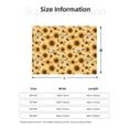 thumbnail image 5 of Uemuo Brown Leaf Pattern Sunflower Printed Throw Blanket for Couch, Fluffy Fuzzy Blankets for Bed, Sofa, Cozy Flannel Faux Fur Blanket-80"x60", 5 of 6