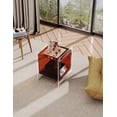 thumbnail image 3 of Acrylic Nightstand Colorful Bedside Table with Open Storage Shelf,Clear Side Table for Living Room (1, Dark Brown), 3 of 9