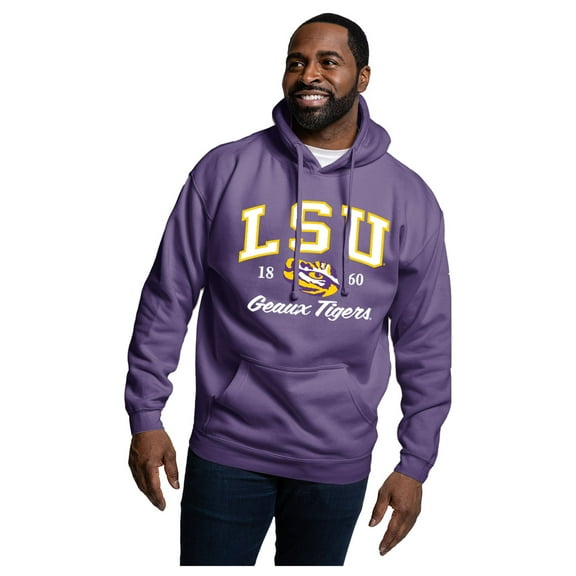 Men's League Collegiate Wear Purple LSU Tigers Essentials 2.0 Fleece Pullover Hoodie