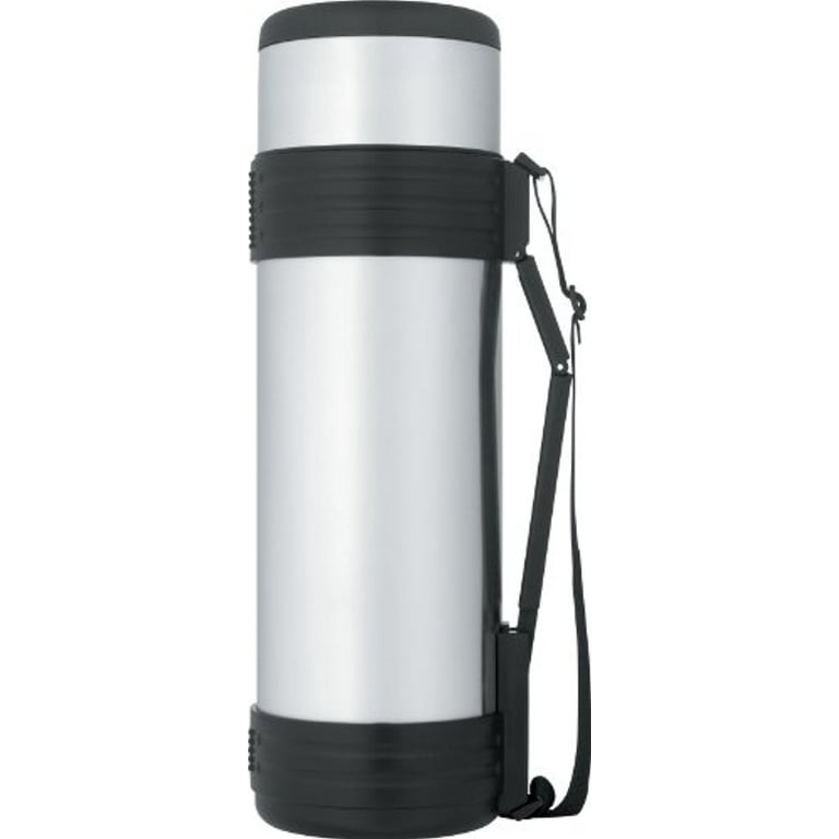 Thermos Nissan Stainless Steel Bottle w/ Folding Handle 61oz, Silver/Black  (Discontinued by Manufacturer)