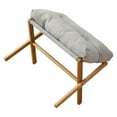 thumbnail image 1 of Foldable X Leg Soft Cushioned Foot Stool Multifunctional Foot Rest with Soft Cushion, 1 of 7