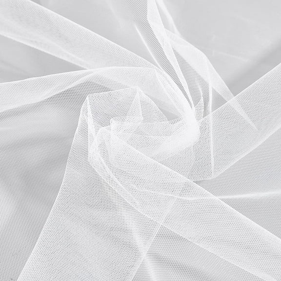 2x1.6m White Tulle Fabrics Chiffon Sheer Crepe Fabric Gauze Mesh Bolt Net Chinlon Tulle for Gift Wrapping DIY Sewing Crafts Wedding Party Decorations DIY