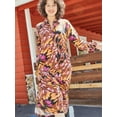 thumbnail image 2 of The Get Women's Long Sleeve Printed Shirt Dress, 2 of 6