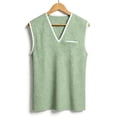 thumbnail image 4 of gbyLJF Men's V-neck Tank Top Loose Fit Sleeveless Casual Tee Shirts Summer Color Blocked Tank T-shirts, 4 of 7