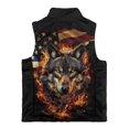 thumbnail image 5 of Uorisanigo Toddler Girls Boys Zip Up Jacket Kids Fleece Vest Fire Wolf American Flag Sleeveless Zipper Up Jacket Fall Winter Warm Outwear Stand Up Collar Waistcoat Trendy Clothes, 5 of 7