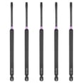 thumbnail image 1 of Uxcell 5pcs TT20 Torx Impact Screwdriver Bit 1/4" Hex Shank 6" Long Magnetic with Hole, 1 of 7