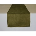 thumbnail image 2 of Faux Burlap Table Runner Solid Olive, 2 of 2