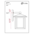 thumbnail image 2 of Z-Lite Aspen Outdoor Wall Lighting in Clear and Black, 2 of 4