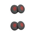 thumbnail image 2 of Seitruly Cojines para auriculares Almohadillas para los oídos Protección transpirable profesional Reemplazo de auriculares para auriculares Negro+Rojo 2Conjunto, 2 of 6