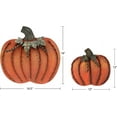 thumbnail image 6 of Metal Fall Pumpkin Decor Set of 2, Indoor Outdoor Standing Flat Pumpkin Decoration for Autumn Harvest Thanksgiving Halloween Decoration Home House Kitchen Decor, 6 of 13