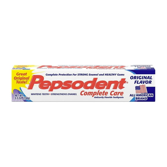 Pepsodent Complete Care Anticavity Fluoride Toothpaste Original Flavor - 5.5 oz, Pack of 6