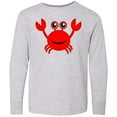 thumbnail image 3 of Inktastic Cute Red Crab Long Sleeve Youth T-Shirt, 3 of 5