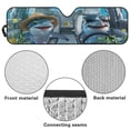 thumbnail image 6 of Yuyamidu Shark Driving Windshield Sun Visor Foldable Sunshade Reindeer Car Sun Shield for 2007-2018 Jeep Wrangler JK JKU & 1997-2006 Jeep Wrangler TJ LJ, 6 of 7
