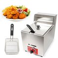 thumbnail image 1 of Commercial LPG Gas Fryer Stainless Steel Countertop Deep Fryer with Basket, 1 of 5