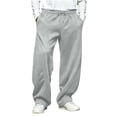thumbnail image 4 of RJMDKXZ Mens Sweatpants Fleece Baggy Wide Leg Lounge Workout Pant Casual Elastic Waist Drawstring Opne Bottom Sweatpants for Men with 3 Pockets, 4 of 7