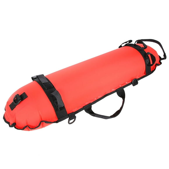 Inflatable Diving Safety Surfaces Marker Buoy, Diving Inflation Torpedo Buoy Signal Floating Ball and Diving Flag Kit for Diving Freediving Snorkeling Swimming
