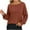 Red, variant on Darzheoy Womens Tops Loungewear Pleated Solid Color Pullover Long Sleeve Comfortable T-Shirt Thermal Casual Loose Blouses