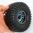 thumbnail image 2 of 4PCS 1.9 Metal Beadlock Tires Claw Mud Terrain Wheel Tires for FCX10 Axial SCX10 Pro SCX10 UTB18 TRX4 Multicolor,1 * rc upgrade parts kit,Multicolor, 2 of 8