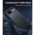thumbnail image 2 of KOMI for Google Pixel 8A Case: Support Magnetic Charging Frosted Translucent Back Protective Phone Cover - Matte Military Grade Full Protection Drop Proof Shockproof Tough Cases - 6.1 inch (Black), 2 of 5