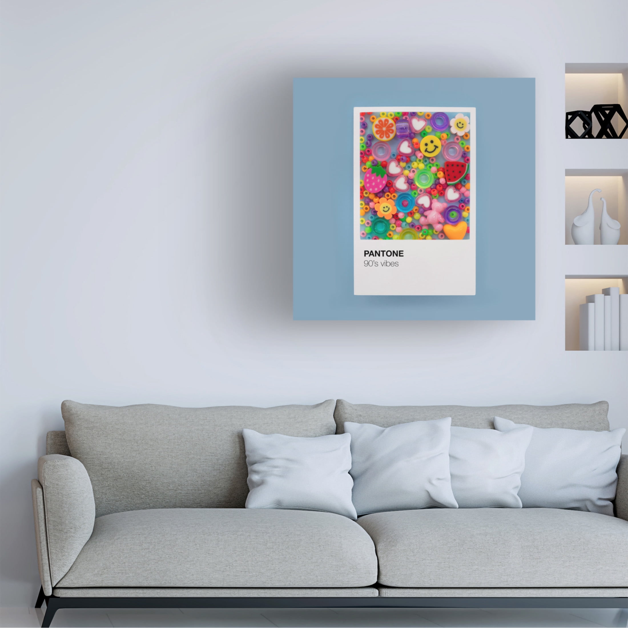 Canvas Wall Art - Julia Ramiro '90 S' Wall Art for Living Room, Bedroom, or Office Décor by Trademark Fine Art - 18 x 18 Inches