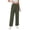 Army Green, variant on Wide Leg Corduroy Pants Women High Waisted Button Straight Pants Casual Elastic Fall Trousers Vintage Warm Clothes
