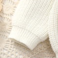 thumbnail image 3 of RTKFRFLM Baby Girls Knit Sweater Letter Print Round Neck Soft Pullover Cardigan White 6-9 Months, 3 of 6
