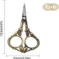 thumbnail image 2 of HLONK 1Set 4.7Inch Stainless Steel Sewing Scissors Butterfly Pattern Pointed Tip Rainbow Color, 2 of 9