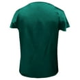 thumbnail image 6 of MIXUE Boho Tops For Women Summer Satin Solid Color Round Neck Short Sleeve Loose Fit Casual Tee Shirts Daily-Wear,Green,L, 6 of 6