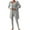 Gray, variant on SwiftWear Women's Ribbed Knit 3-Piece Lounge Set Cozy Pajamas Sleepwear & Loungewear, Soft Cardigan Top and Pants Set Comfortable Home Wear
