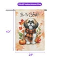 thumbnail image 5 of Hello Fall Shih Tzu Scarf Welcome Autumn with Leaves Pumpkins House Flag 28x40in Double Sided Lion Dog Lover Gifts Outdoor Decor - 00011, 5 of 5