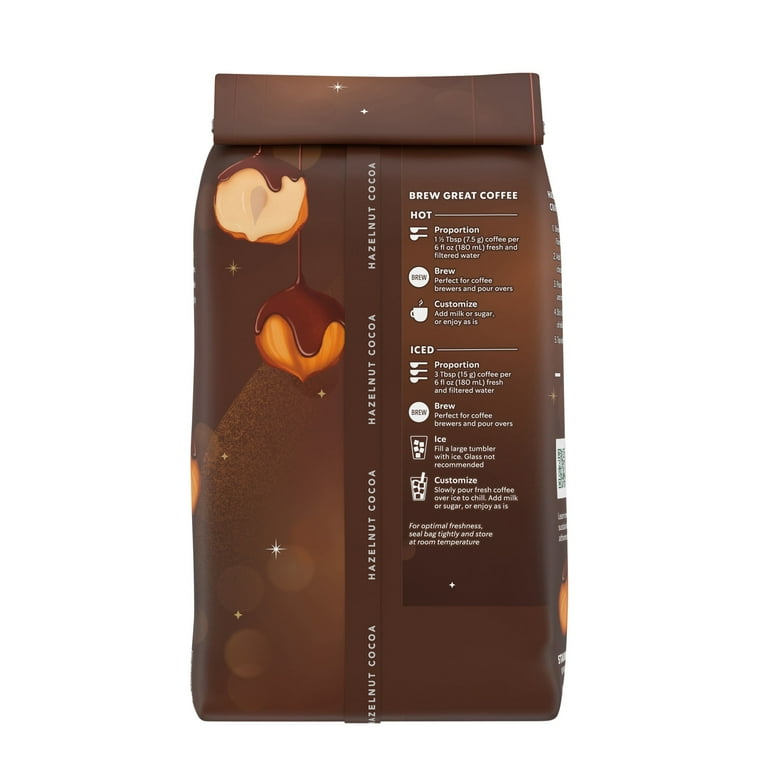 Starbucks at Home, Ground Coffee, 17 oz, Hazelnut Cocoa Flavored