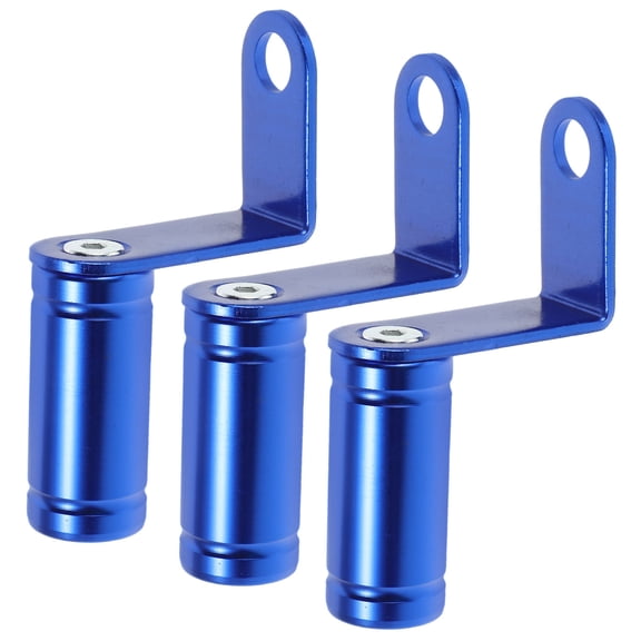 Supvox 3Pcs Blue Motorcycle Mirror Extension Bracket Aluminum Alloy Universal Fit with Shock Absorbing