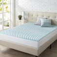 thumbnail image 1 of Zinus 2" Swirl Gel Memory Foam Air Flow Mattress Topper, 1 of 5