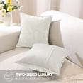 thumbnail image 2 of JIATER Pack of 2 Throw Pillow Covers 18x18,Chenille Decorative Couch Pillow Covers,White, 2 of 6